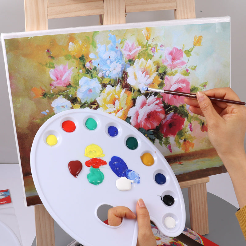 9 Well Professional Art Drawing Plastic Watercolour Mix Paint Tray Naked Palette 28 x 22cm