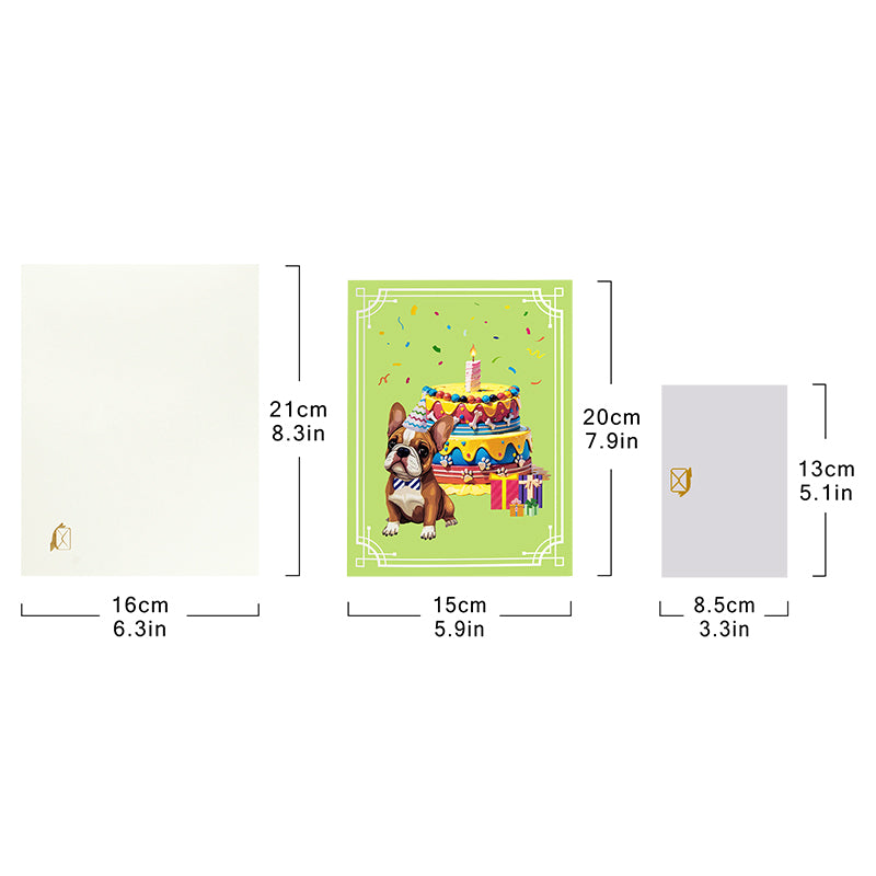 Pawty Time 3D Dog Birthday Cake Pop Up Card