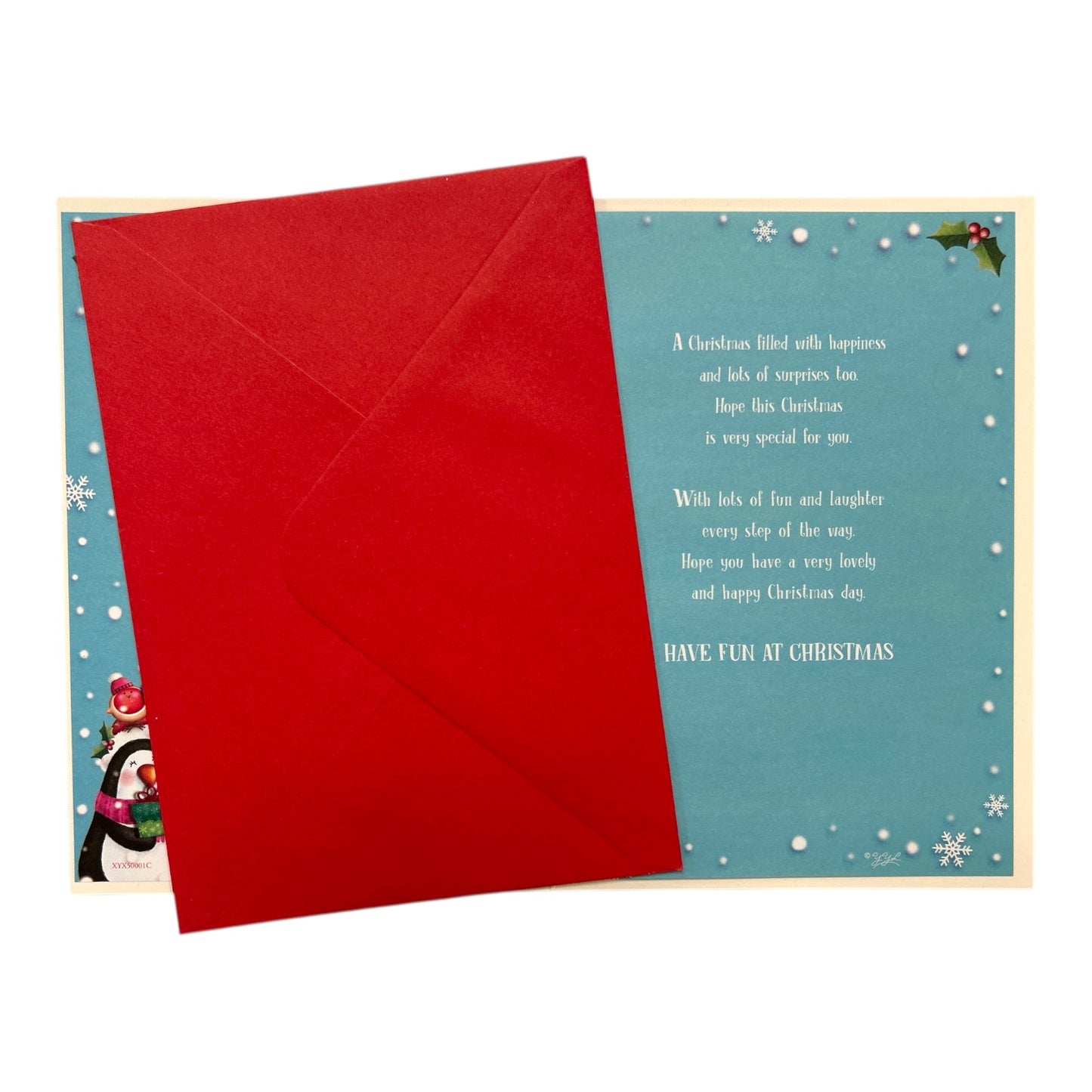 For a Special Granddaughter Polar Bear & Penguins Festive Christmas Card