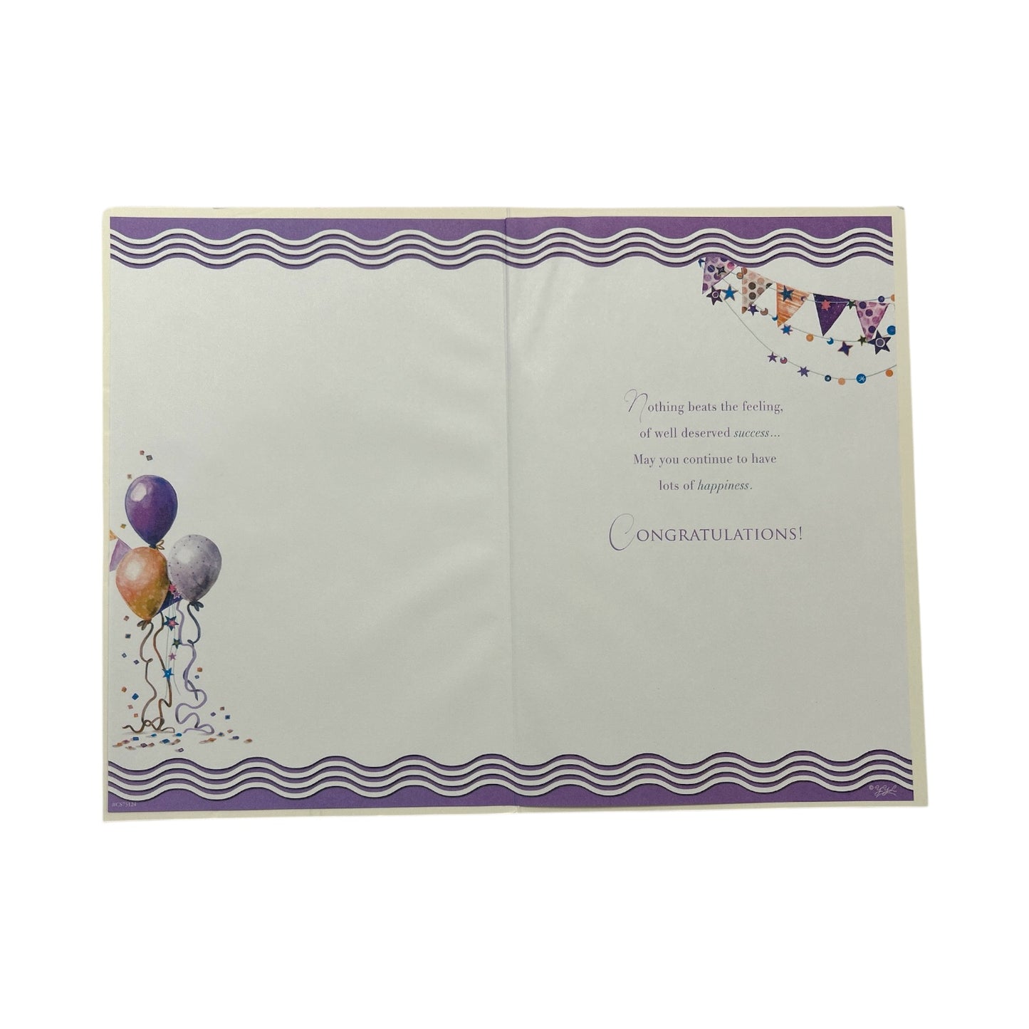 Congratulations On Your New Job Balloons and Bunting Design Celebrity Style Card
