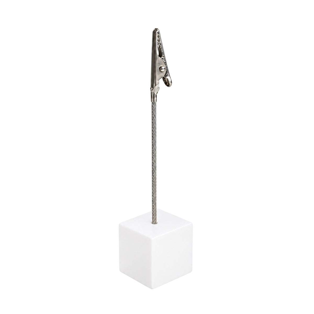 Photo Holder Clip with Square White Coloured Resin Base