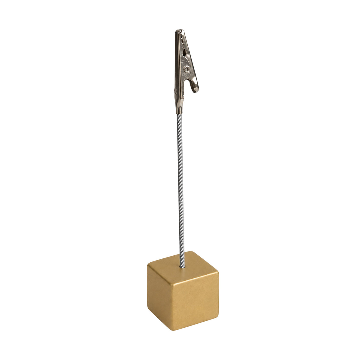 Photo Holder Clip with Square Gold Coloured Resin Base