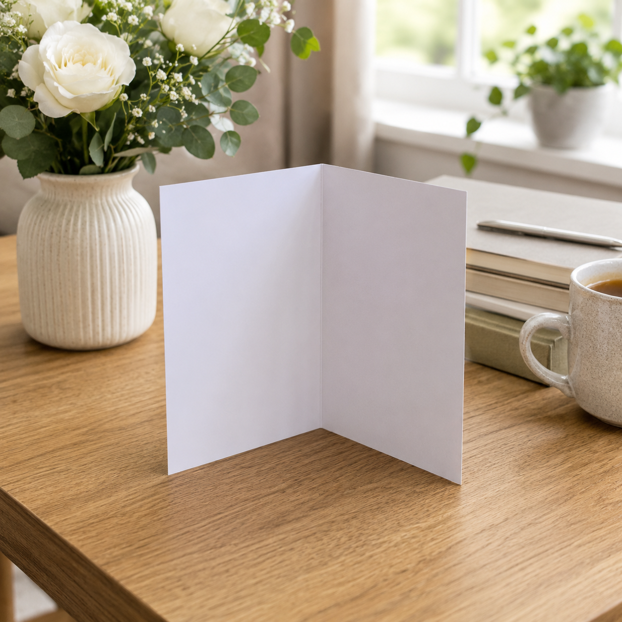 Pack of 5 A6 Blank White 260gsm Greeting Cards – Design Your Own Cards