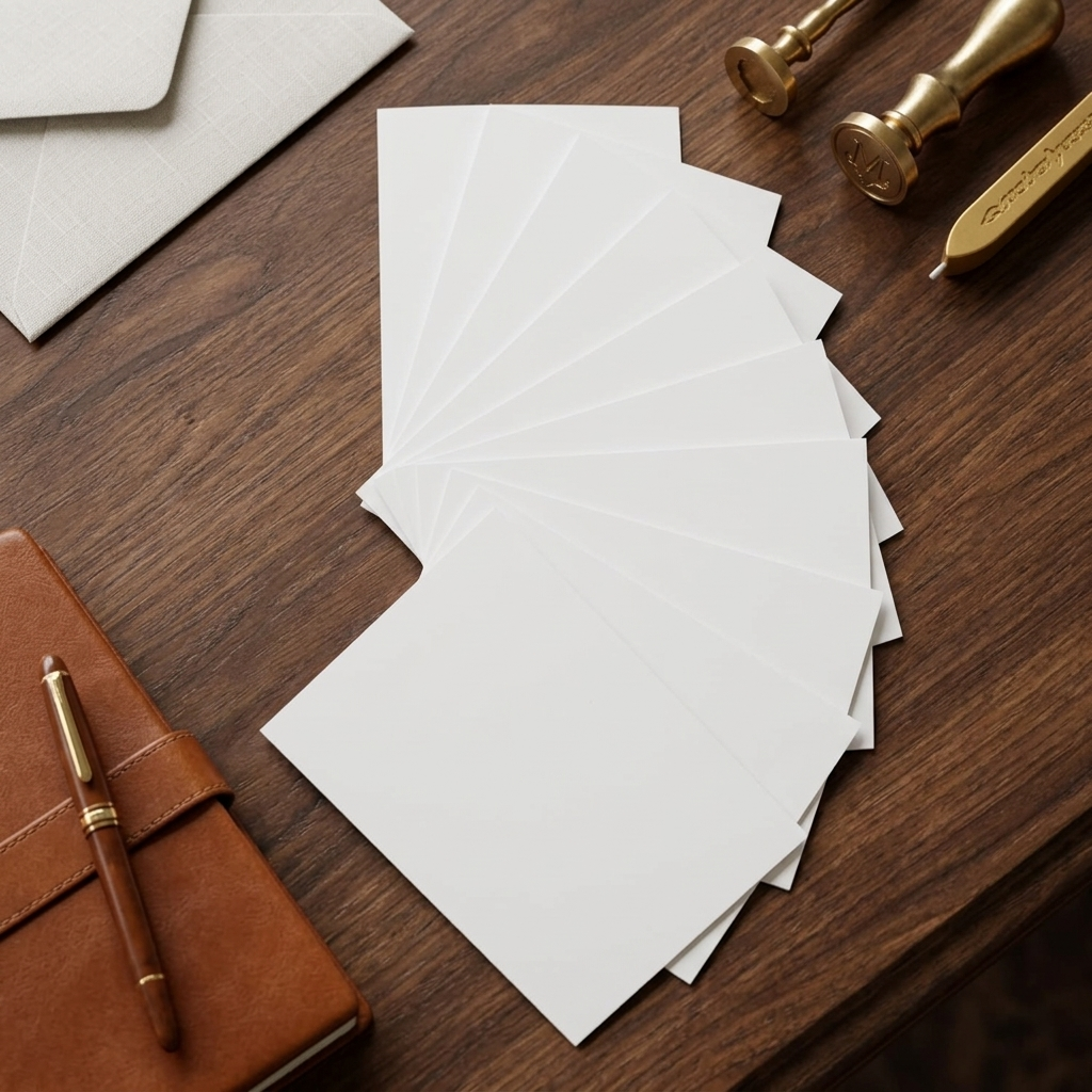 Pack of 10 A6 Blank White 260gsm Greeting Cards – Design Your Own Cards