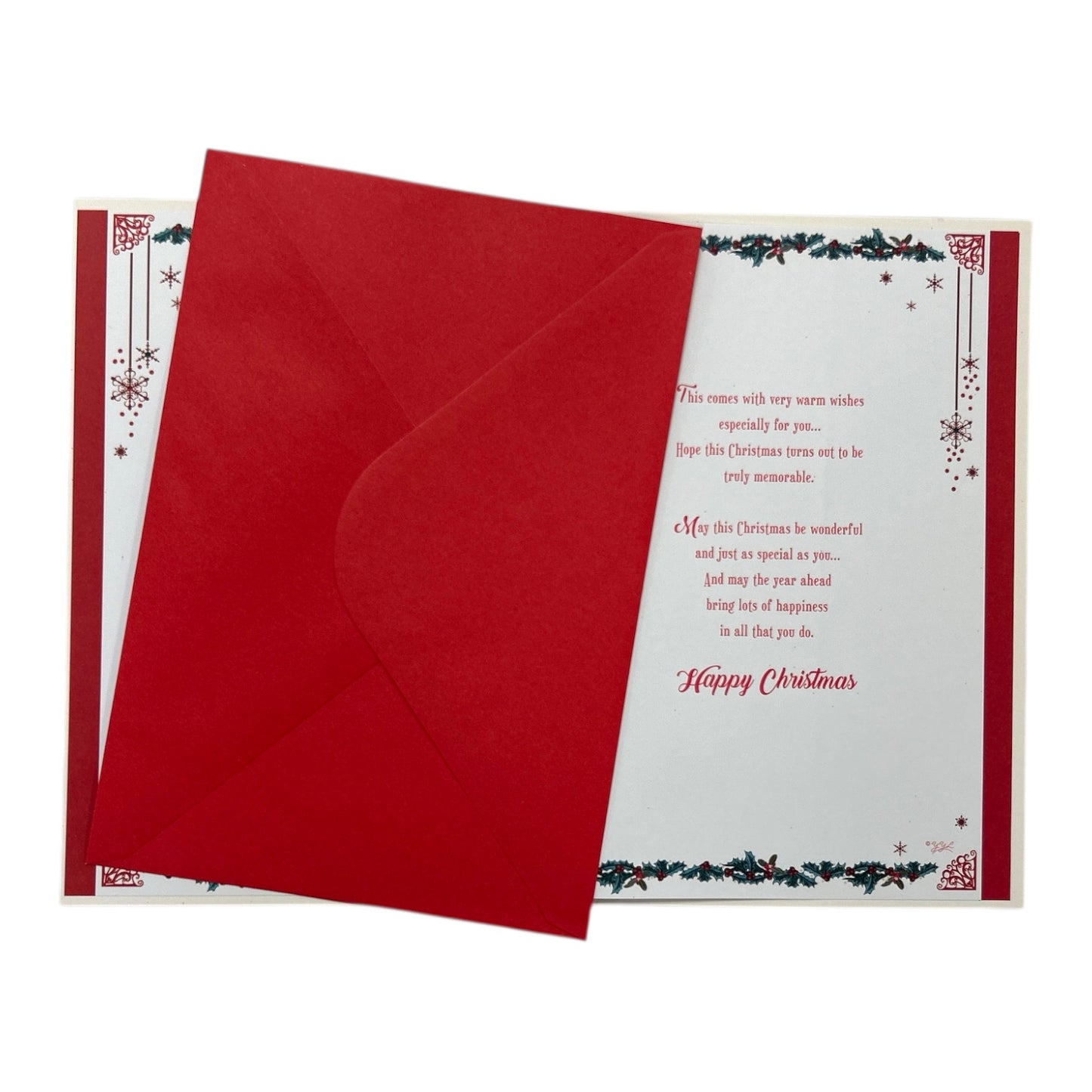 To Both of You Bears With Gift Beautiful Red Christmas Card