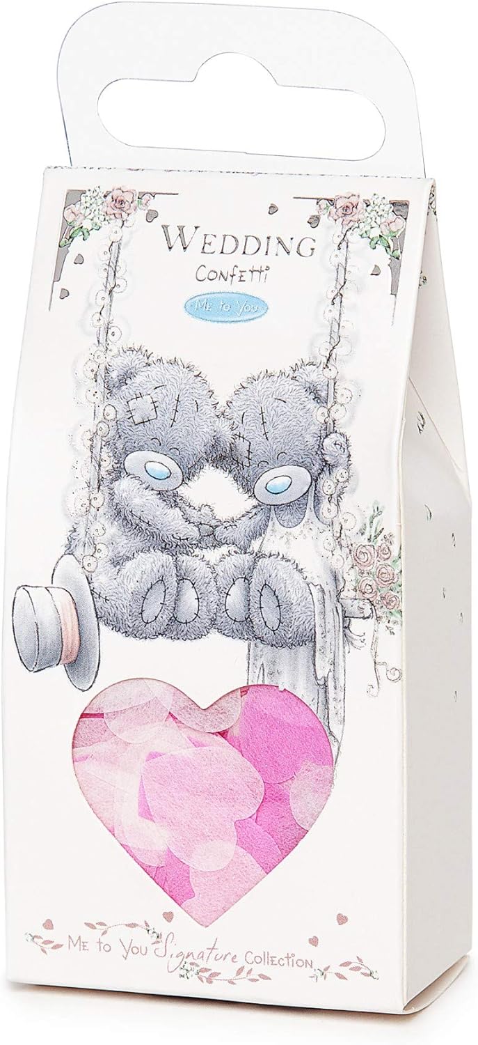 Me to You Tatty Teddy Wedding Day Love Heart Pink Confetti