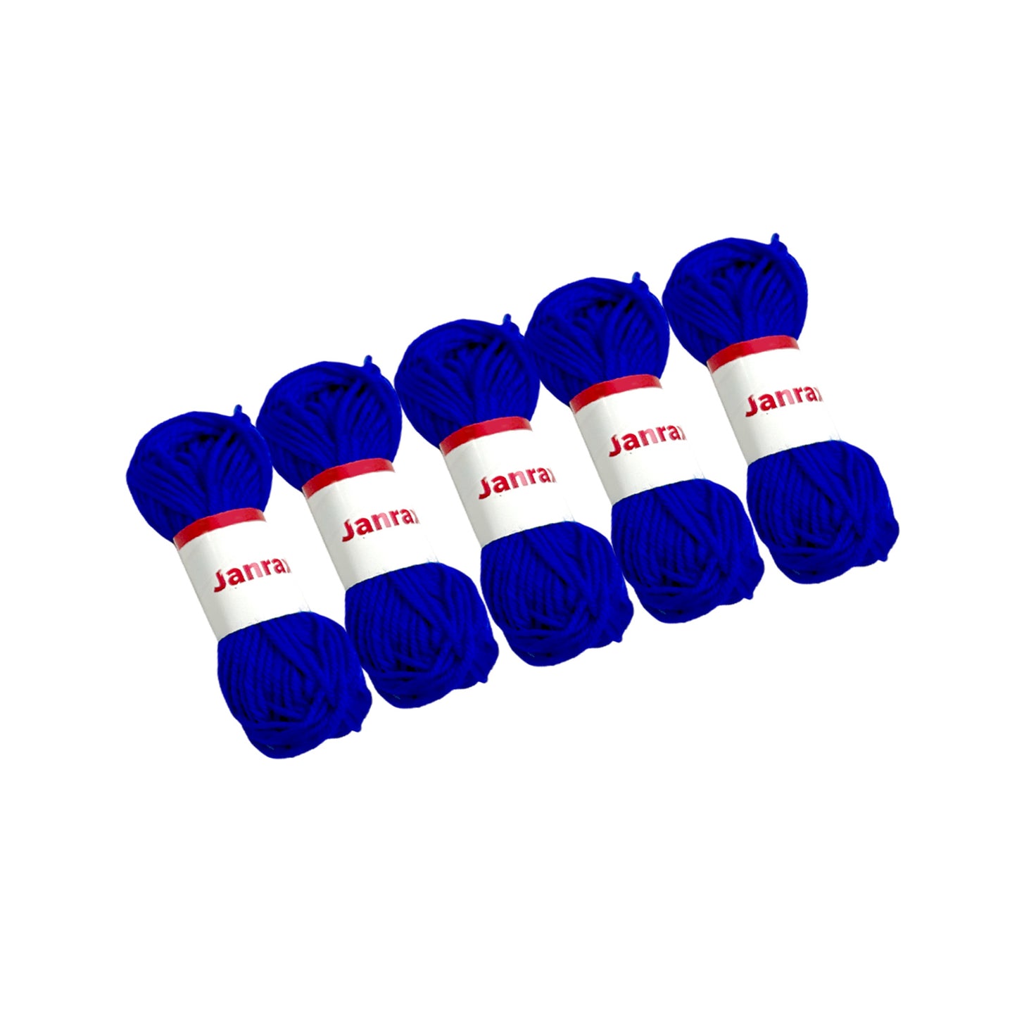 Pack of 5 Dark Blue Acrylic Yarn Rolls – 10g each, 4 Strand 8 Ply Knitting Wool