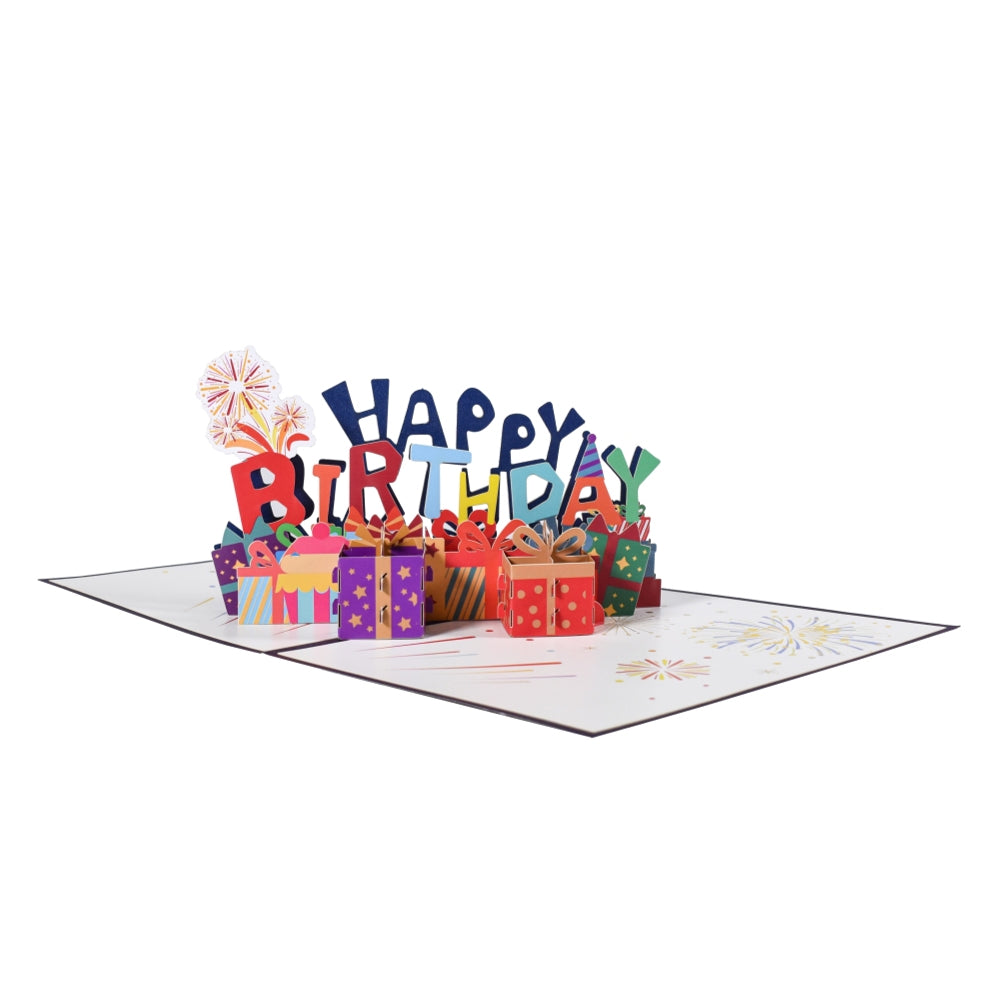 Colorful Birthday Character 3D Pop Up Happy Birthday Card