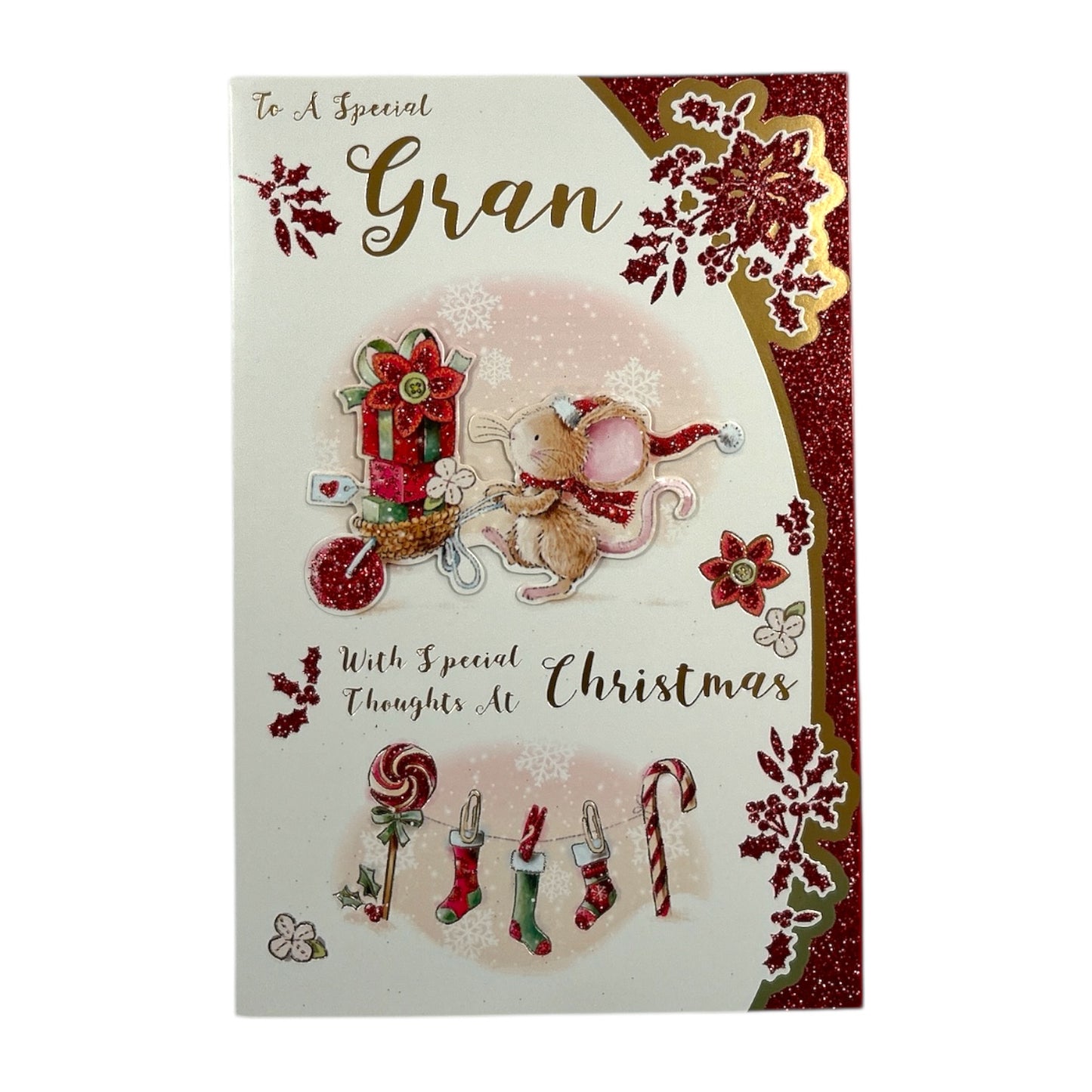 To a Special Gran Mouse With Love Design Christmas Card