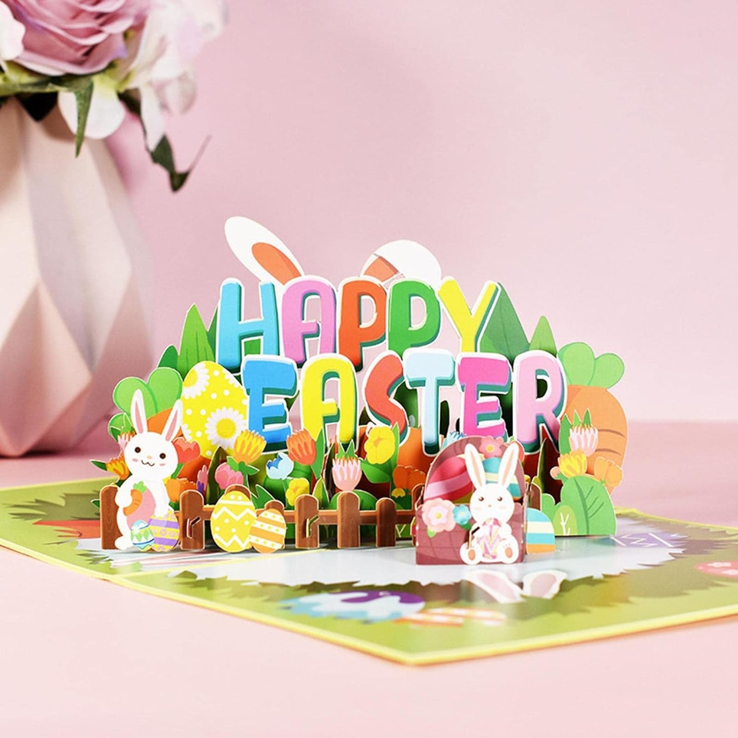 Springtime HAPPY EASTER 3D Pop Up Greeting Card