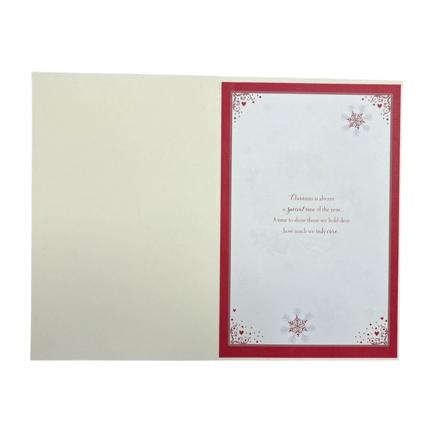 For a Dear Granddaughter and Partner Couple Walking in Winter Wonderland Design Christmas Card