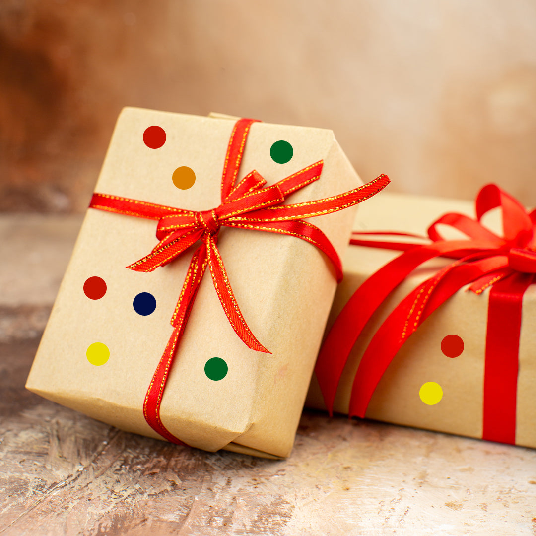 Pack of 1260 Assorted 5 Colours 13mm Round Sticky Dots