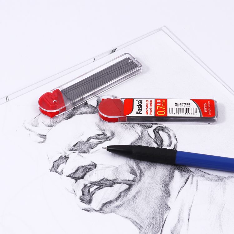 Single Tube of 20 0.7mm Mechanical Pencil HB Black Lead Refills