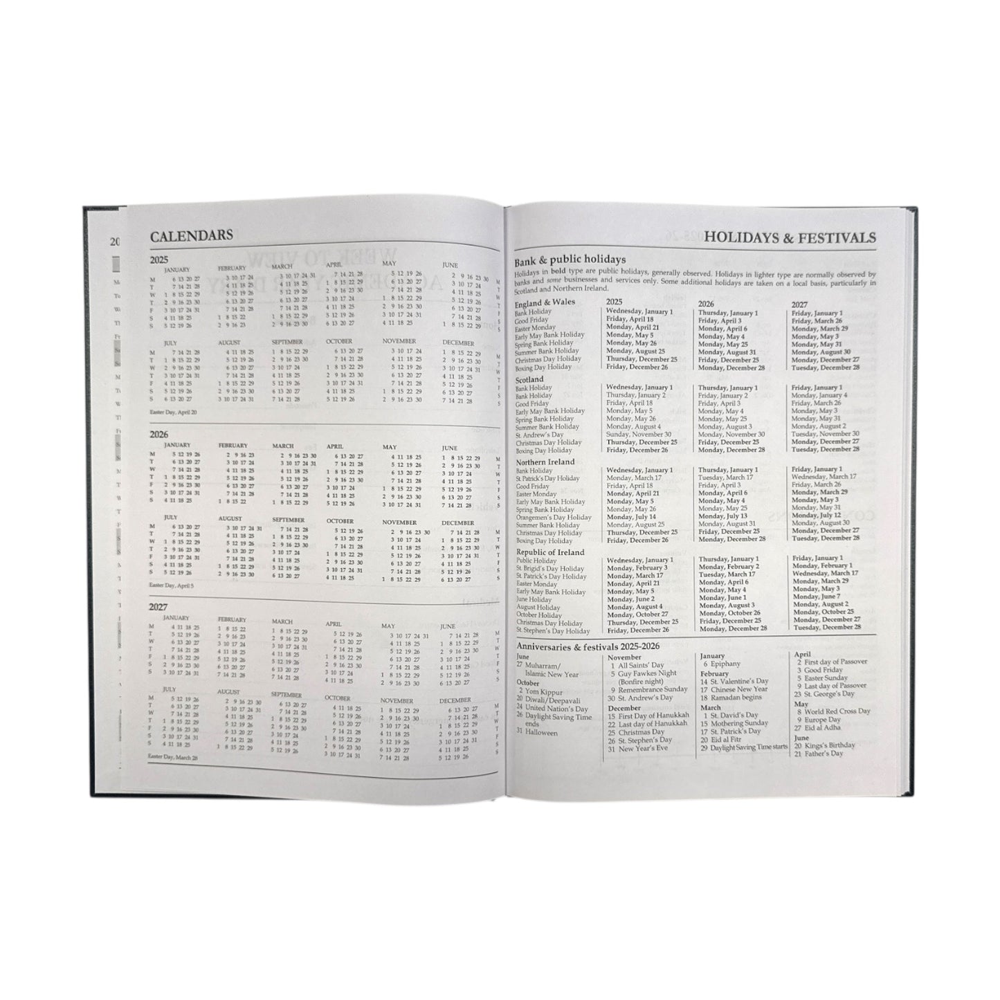 Janrax 2025-2026 A4 Week to View Burgundy Academic Diary