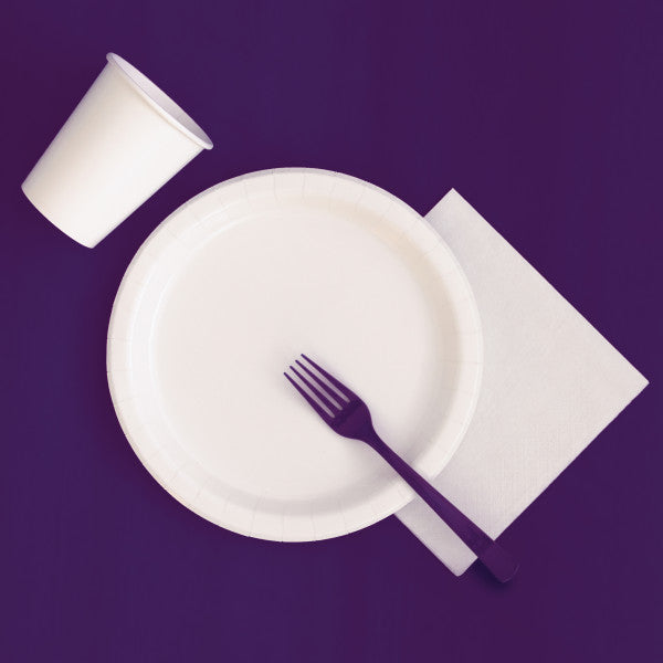 Deep Purple Solid Rectangular Plastic Table Cover - 54" x 108"