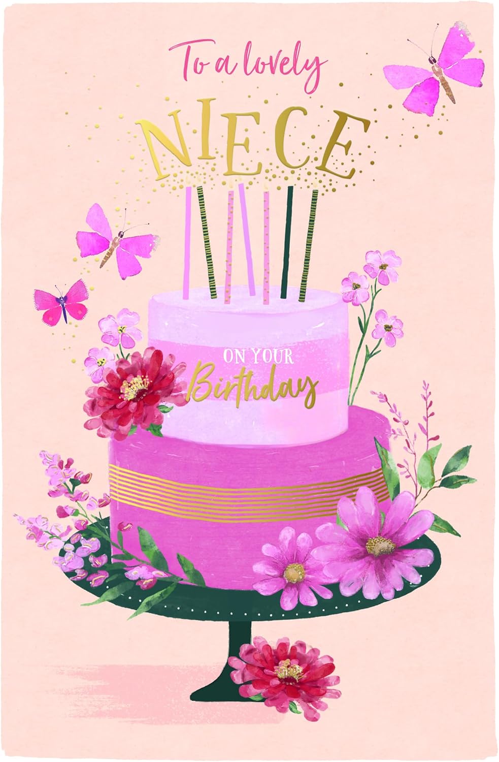 Luxury Gold Foiled To A Lovely Niece Birthday Card
