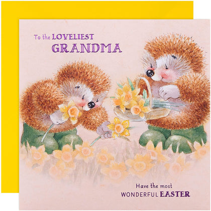To The Loveliest Grandma Cute Country Companions Design Easter Card