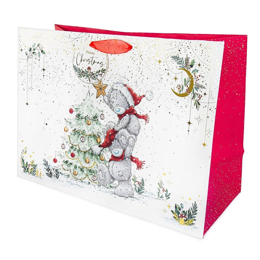 Bear With Xmas Tree Extra Large Christmas Gift Bag {DC}