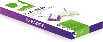 Pack of 25 Hot Laminating ID Badges With Clip