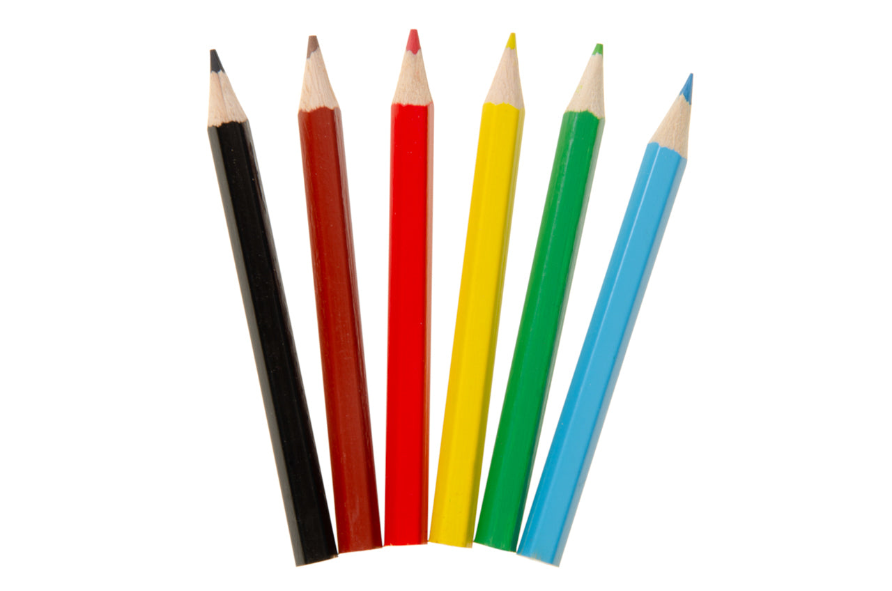 6 Pieces Princess Colored Pencils 9cm