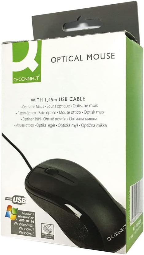 Q-Connect Black Scroll Wheel Mouse