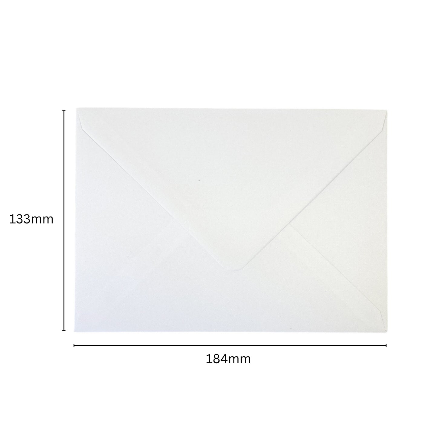 Pack of 50 White 100gsm 133x184mm Gummed Envelopes