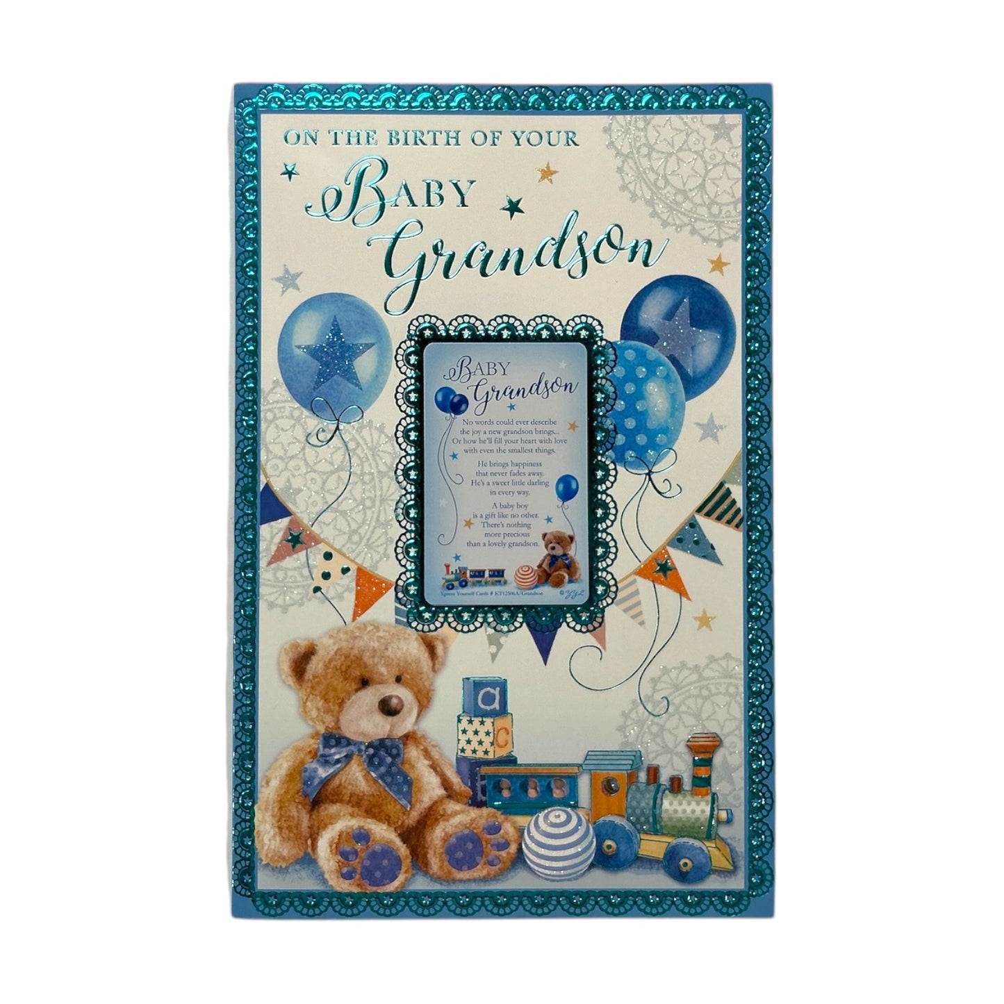Congratulations On Birth Of Grandson Keepsake Treasures Greeting Card