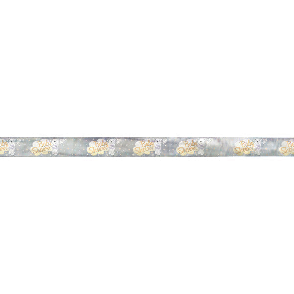 12ft Long Fold Foil Teddy Bear Cloud Baby Shower Banner