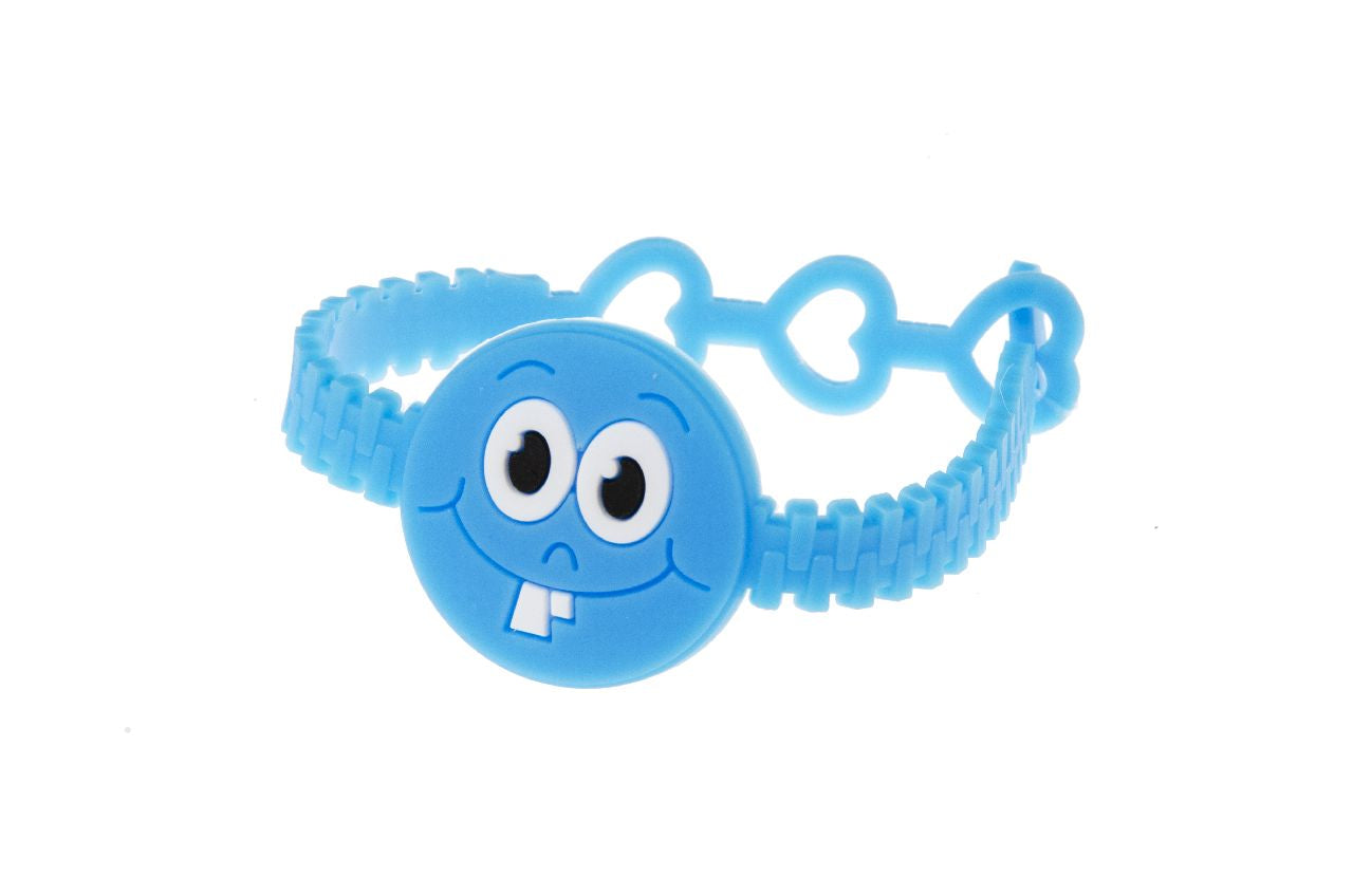 Pack of 12 Emotion Faces Bracelets 19cm