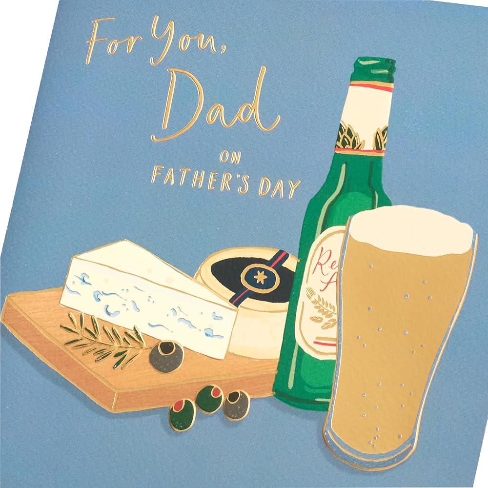 Cheese and Beer Design for Dad Father's Day Card