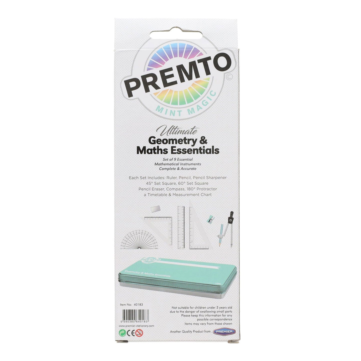 9 Piece Mint Magic Maths Set By Premto