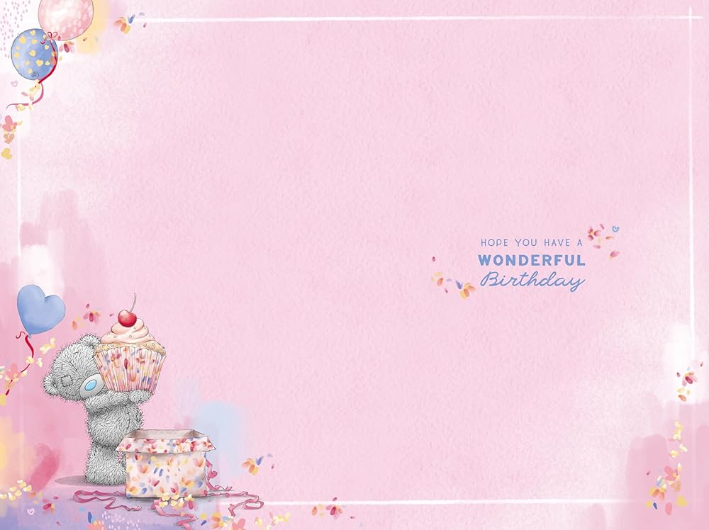 Bear Wrapping Gift Niece Birthday Card