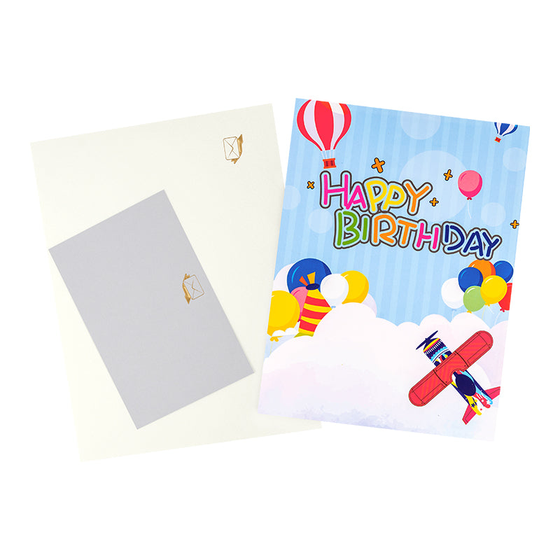 Wings of Joy 3D Airplane Pop Up Kids Birthday Card