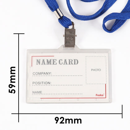 50 Sets of 92x59mm Name Badges with Black Lanyards