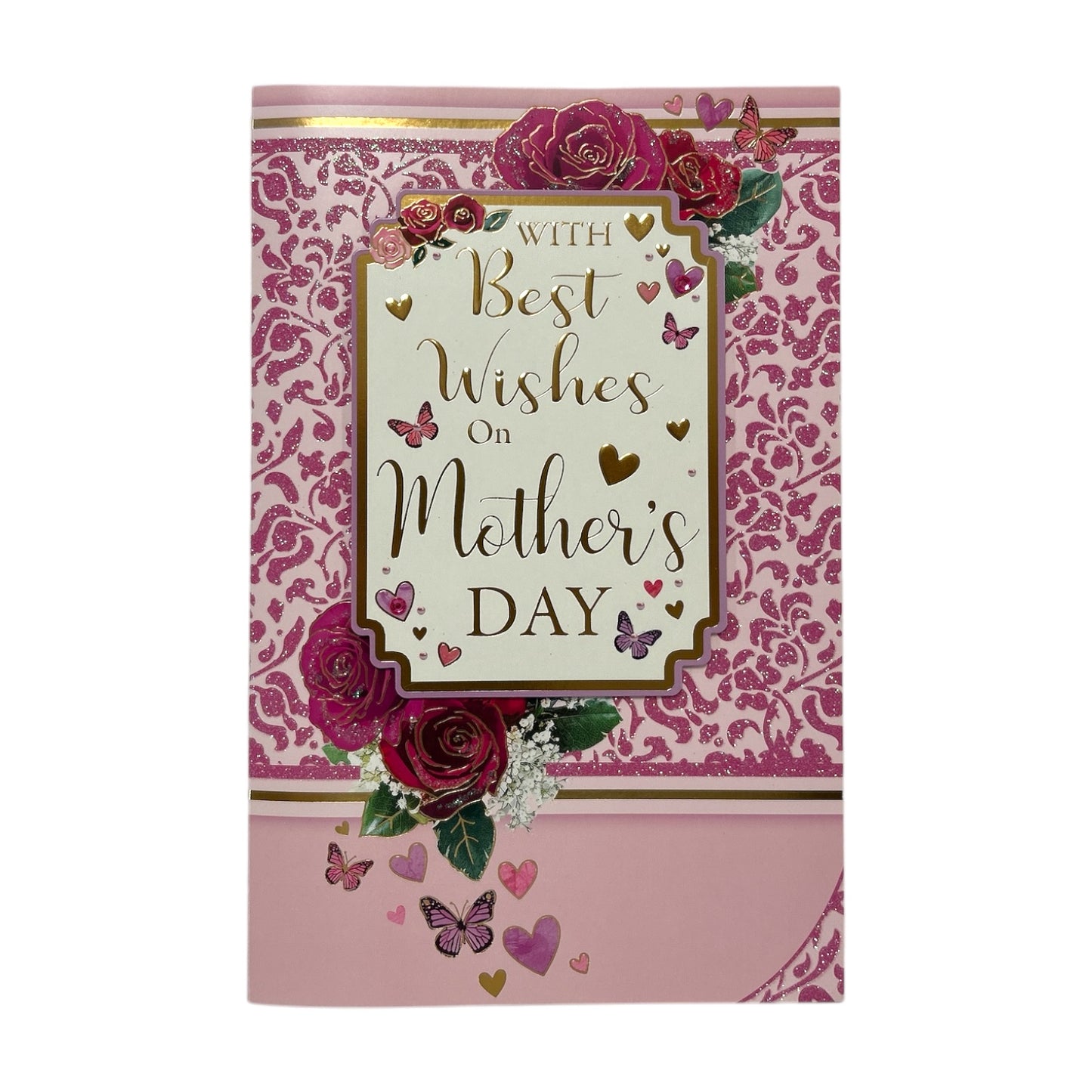 With Best Wishes Rose Design Keepsake Mother's Day Boxed Card