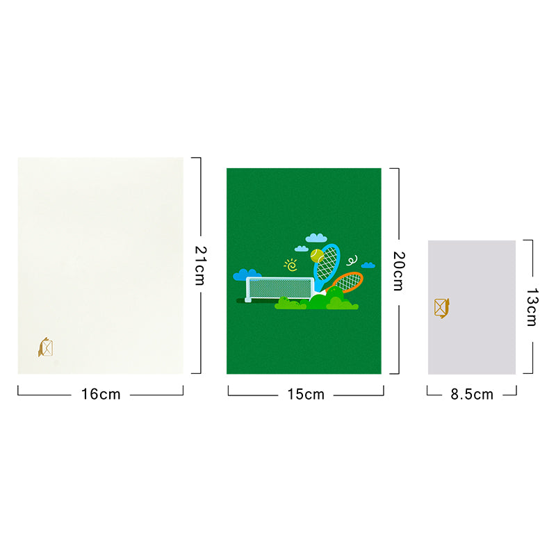 Tennis Game, Set, Snack! Cookie vs Apple Pop Up Card