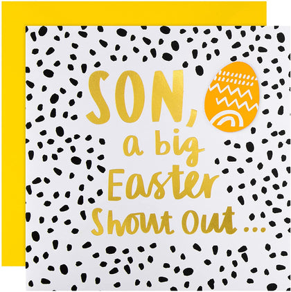 For Son Big Shout Out Foil Finished Easter Card