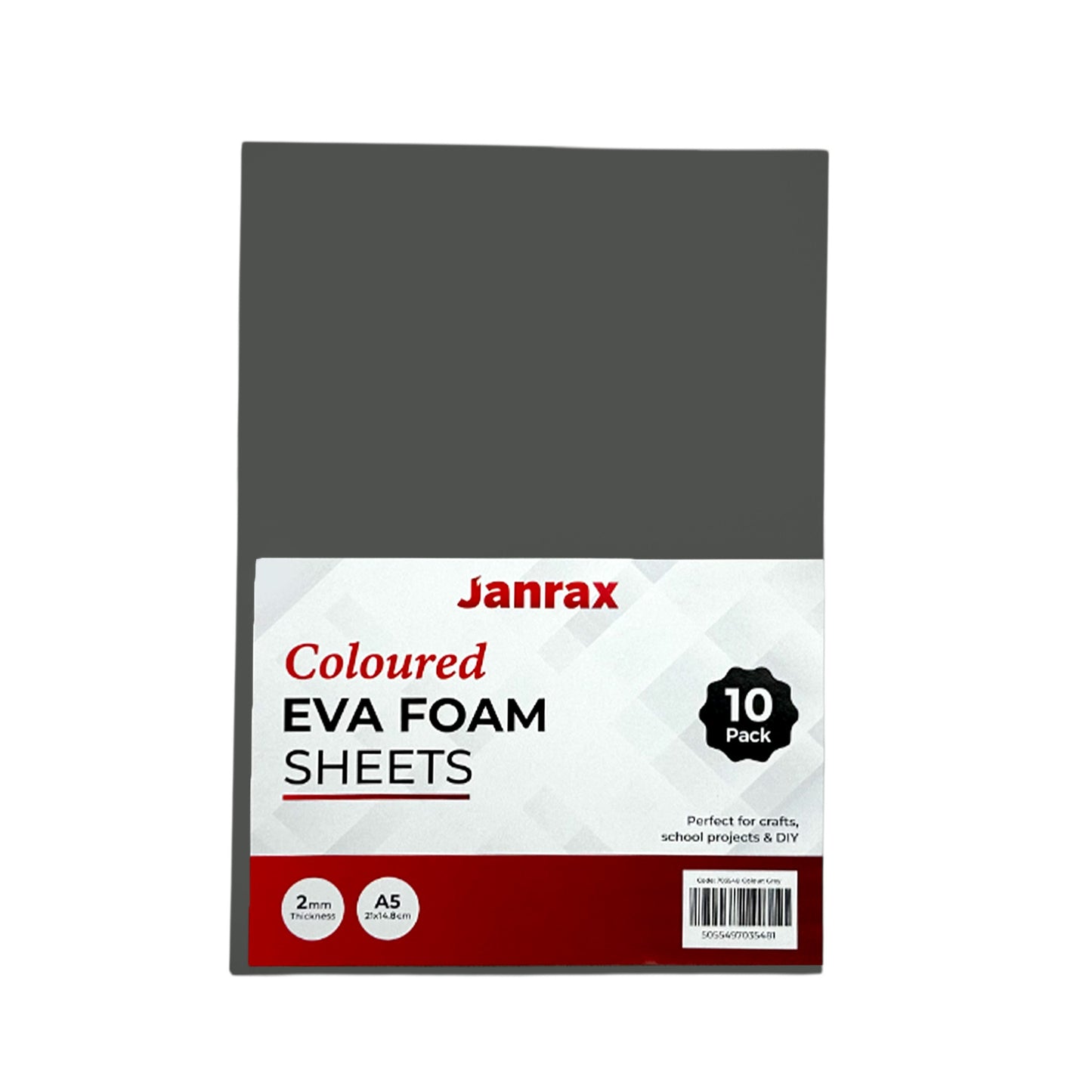 Pack of 50 A5 Grey Coloured EVA Foam Sheets