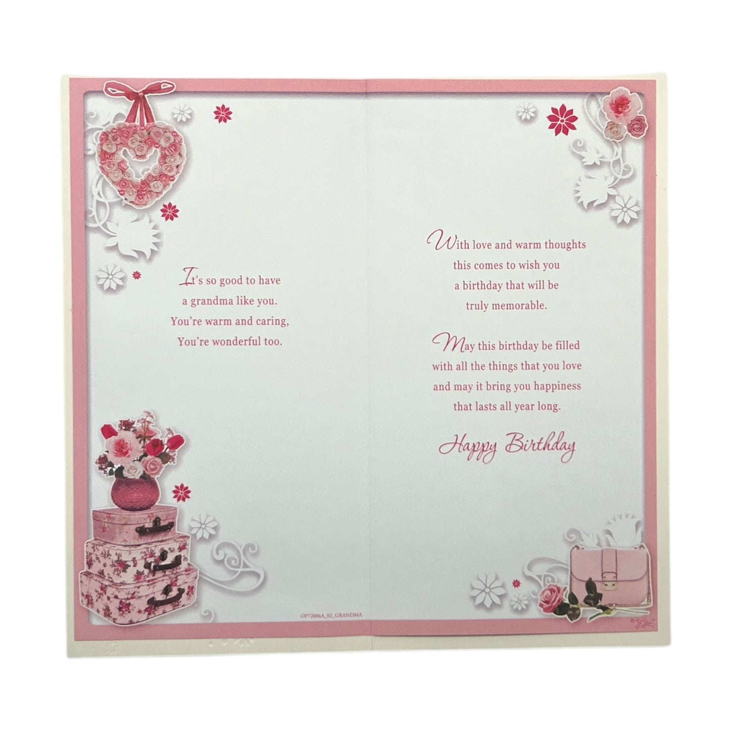 To Special Grandma Flower Pot and Purse Design Opacity Birthday Card