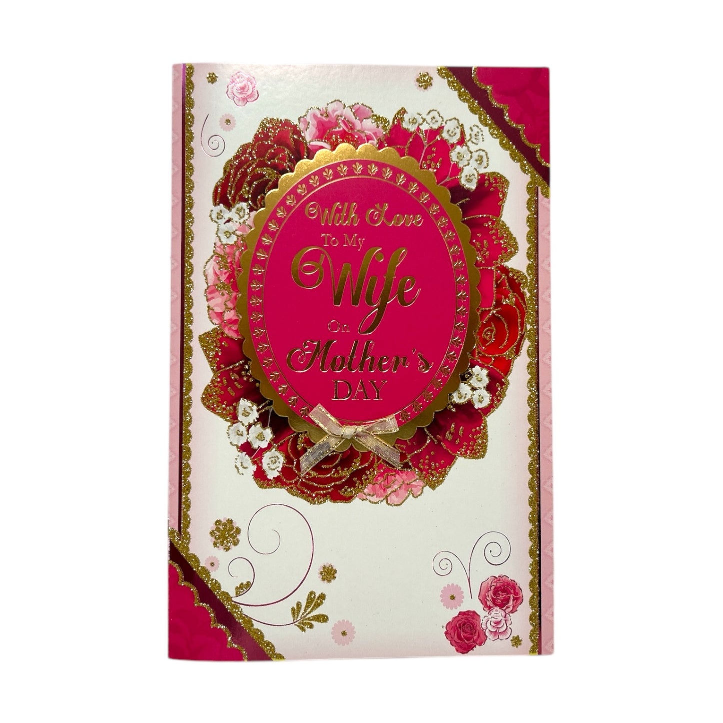 With Love To My Wife Rose Floral Design Keepsake Mother's Day Boxed Card