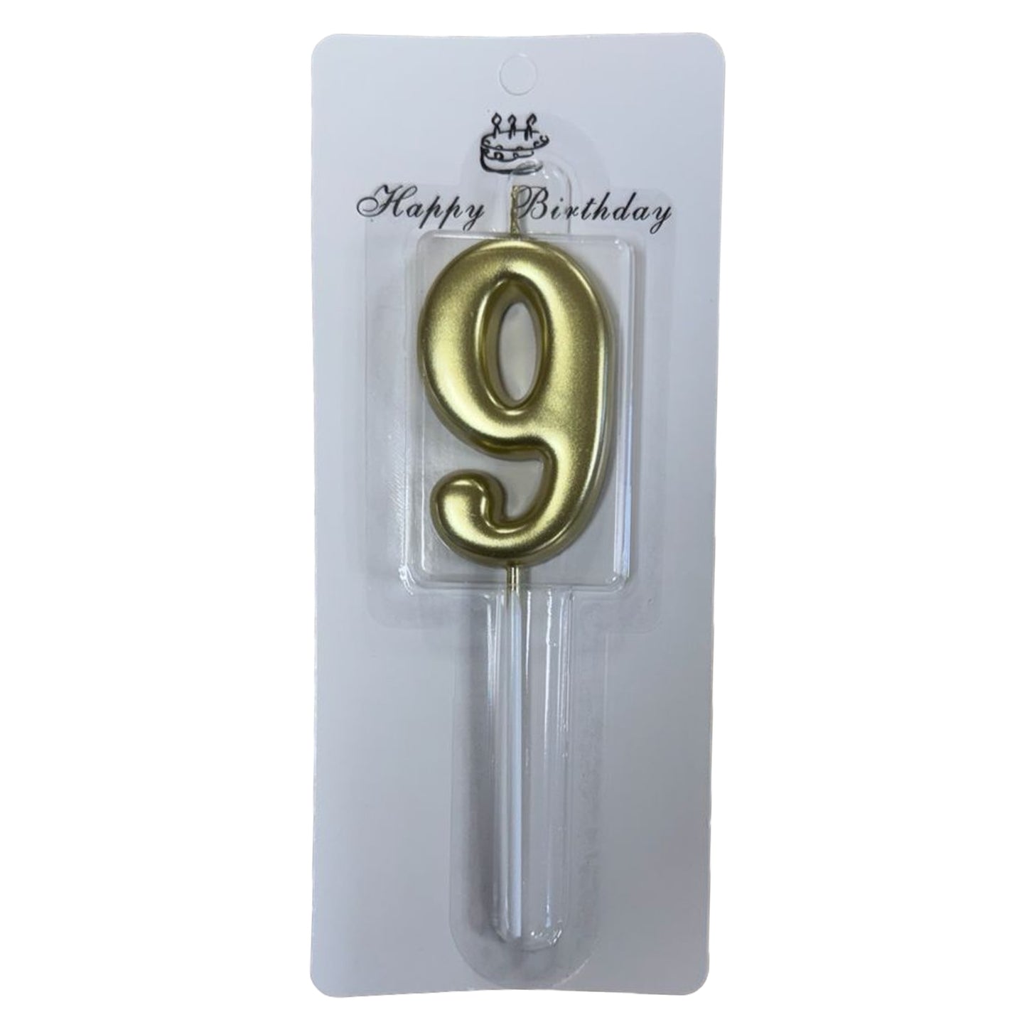 9 Number Gold Candle For Birthday Party - Cake Topper for Kids & Adults