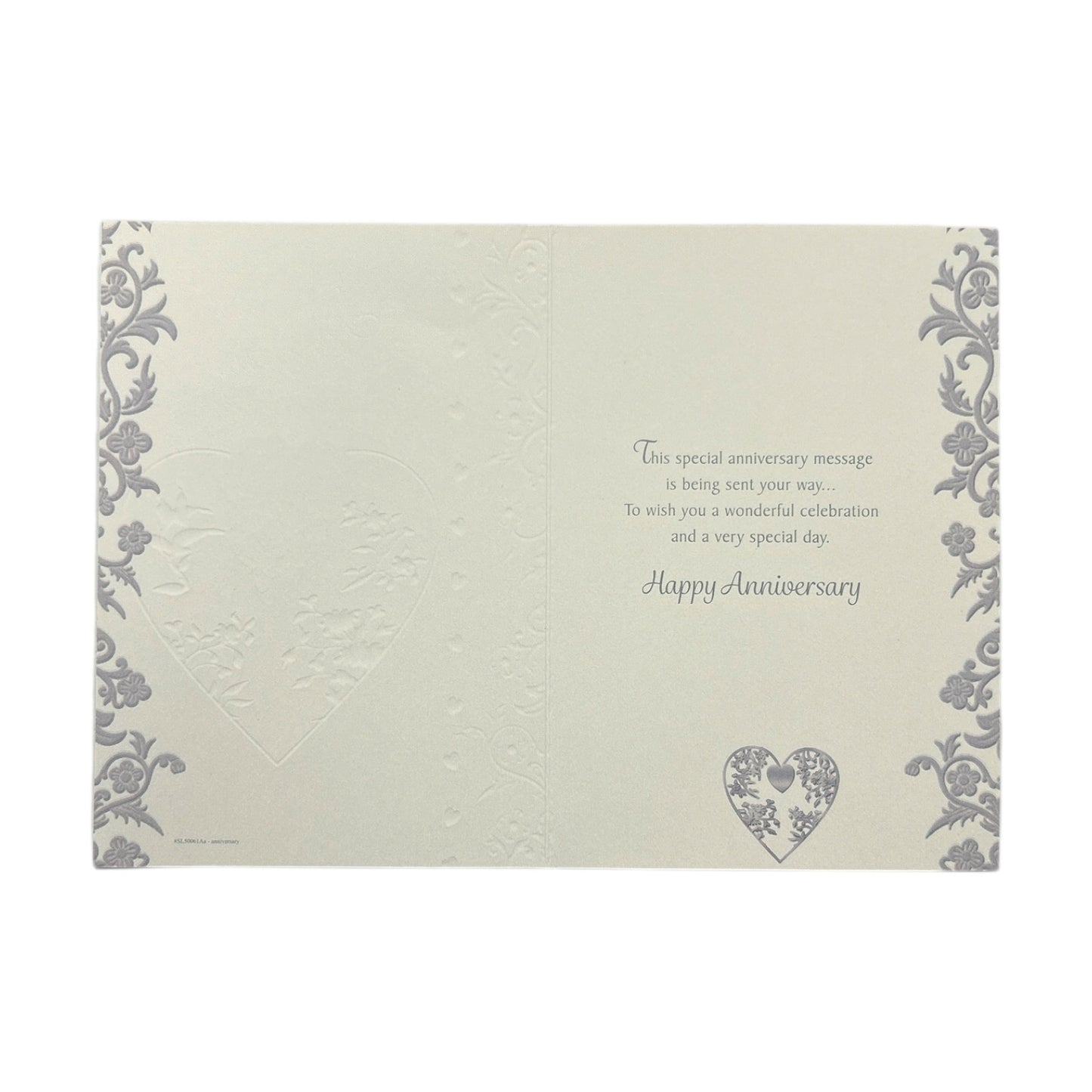 Son & Daughter-In-Law Traditional Heart Design Anniversary Wishes Card