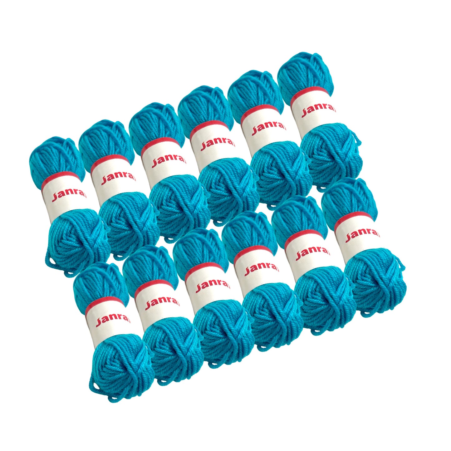 Pack of 5 Blue Acrylic Yarn Rolls – 10g each, 4 Strand 8 Ply Knitting Wool