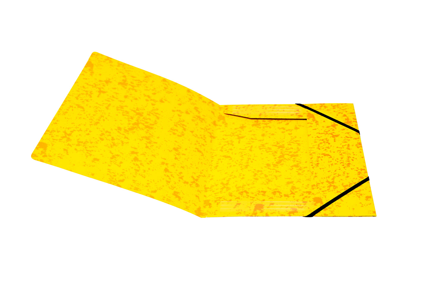 Pack of 12 A4 Yellow Card 3 Flap Folders With Elastic Closure