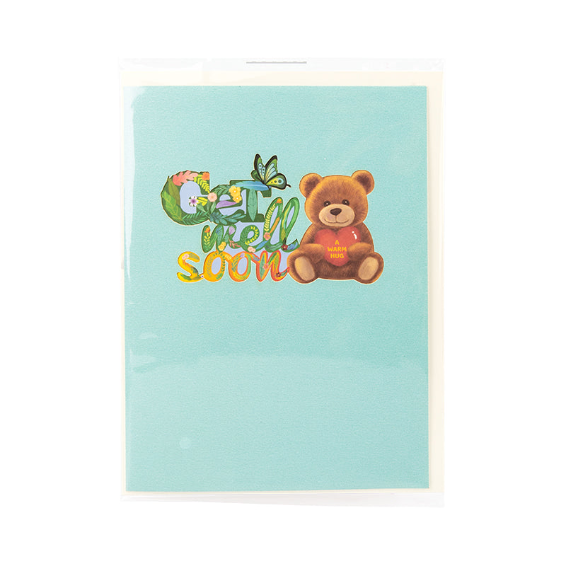 Bear Hugs 3D Pop Up Get Well Soon Card