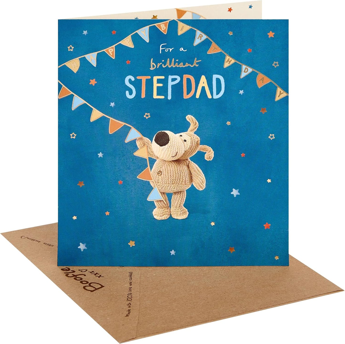 Boofle with Bunting Stepdad Birthday Card