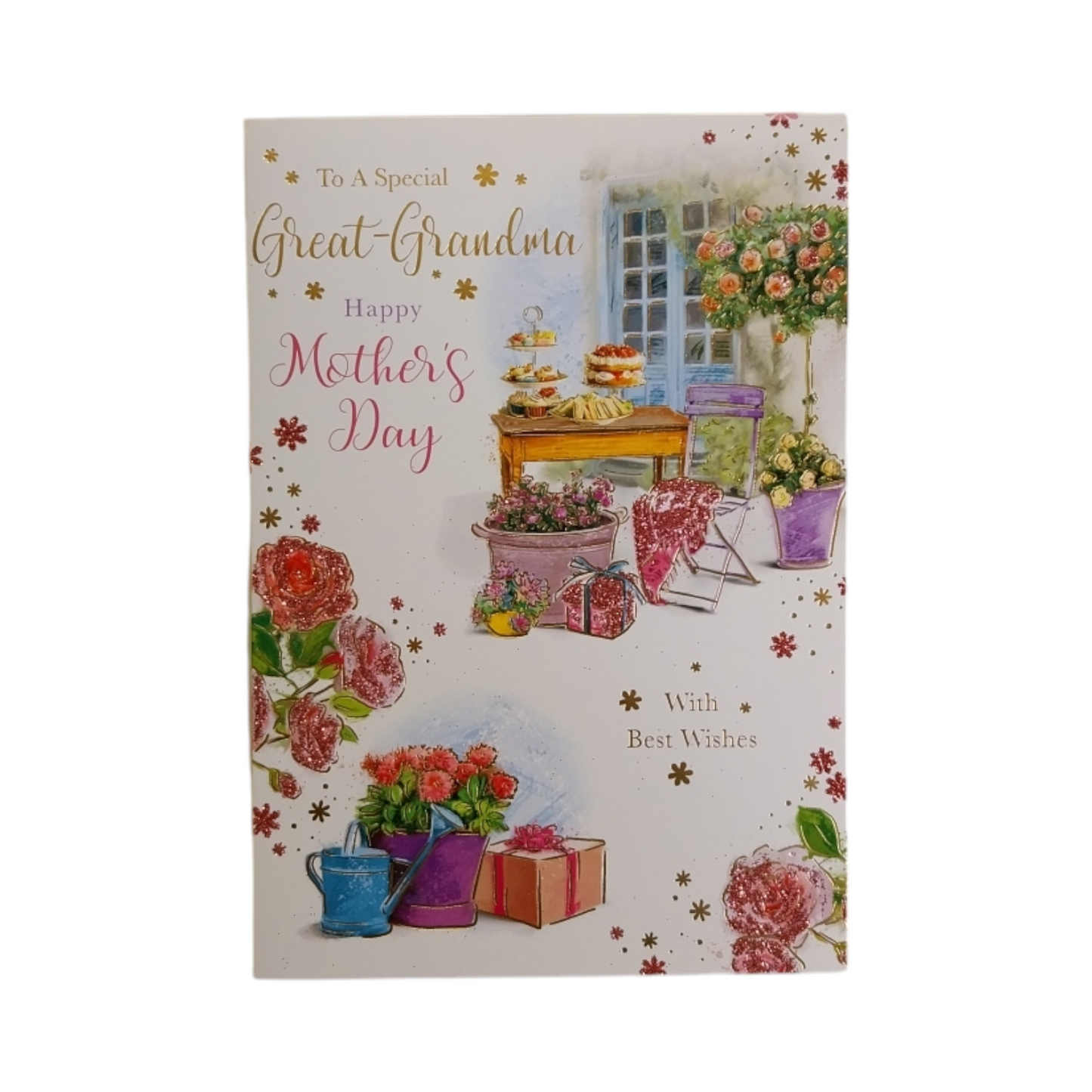To A Special Great Grandma Garden Scene Design Mother's Day Card