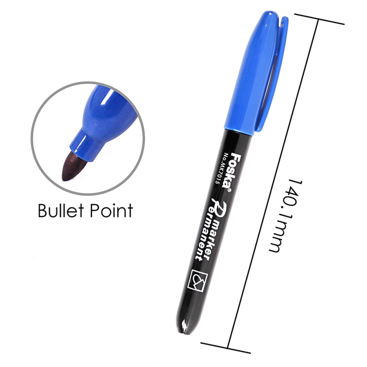 Pack of 4 Colors Smooth Ink Easy Dry Permanent Marker Pens