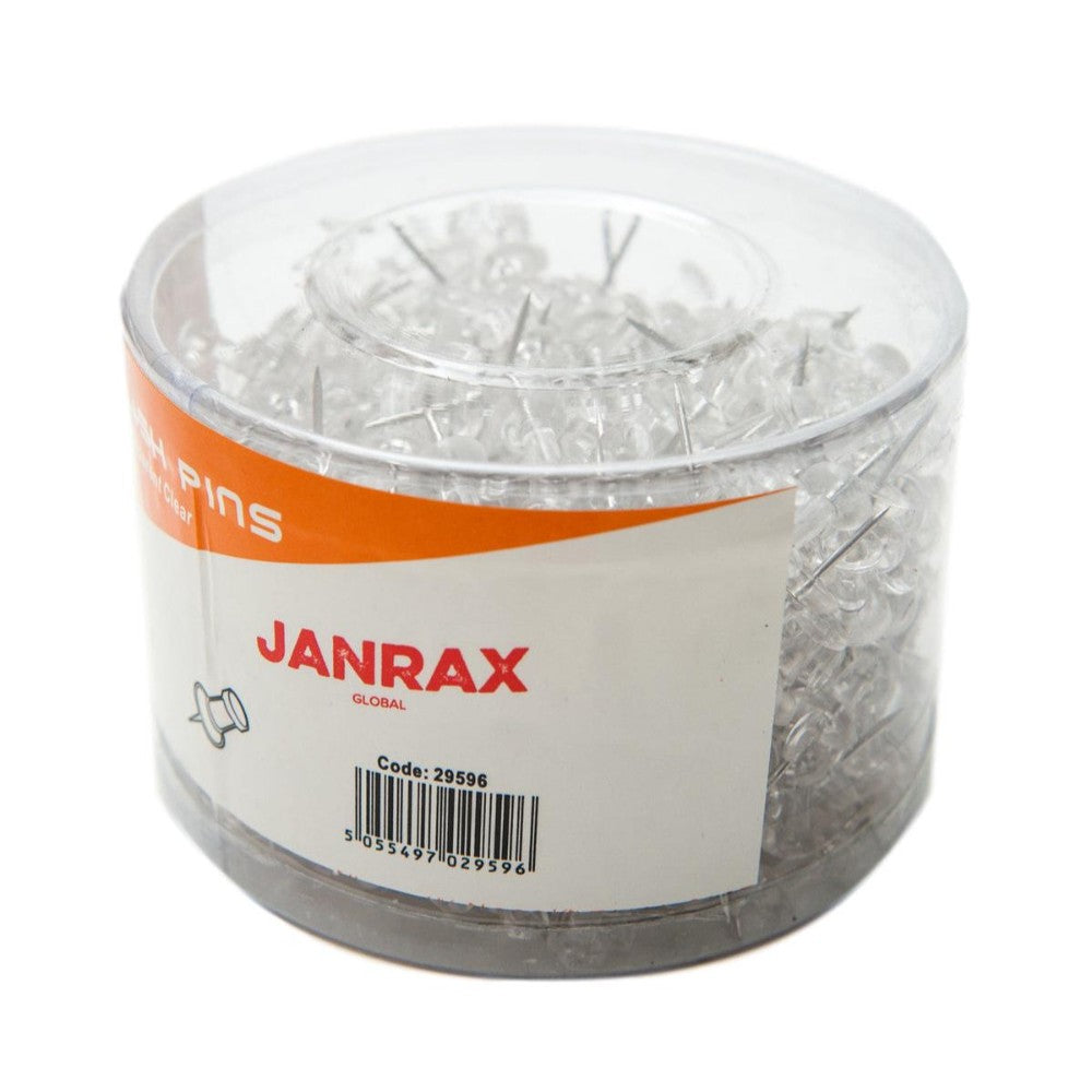 Pack of 5000 Janrax Clear Transparent Push Pins