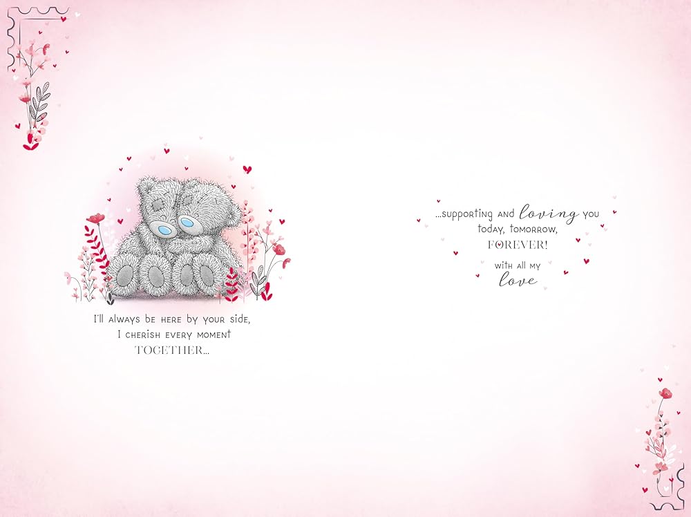 Bears With Bouquet And Envelope Wonderful Partner Valentine's Day Card